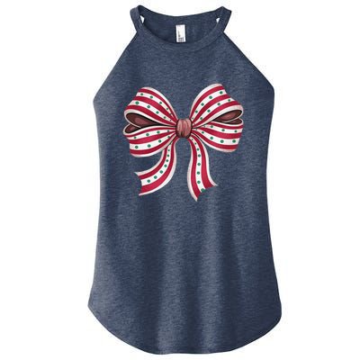 Coquette Bow Christmas Tree Cake Christmas Vibes Women Women's Perfect Tri Rocker Tank