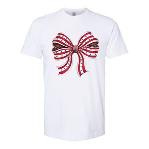 Coquette Bow Christmas Tree Cake Christmas Vibes Women Softstyle CVC T-Shirt