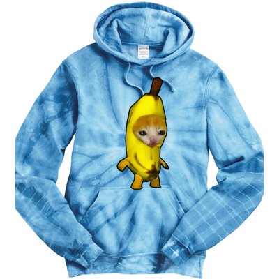 Cute Banana Cat Happy Bananacat Meme Kitty Tie Dye Hoodie