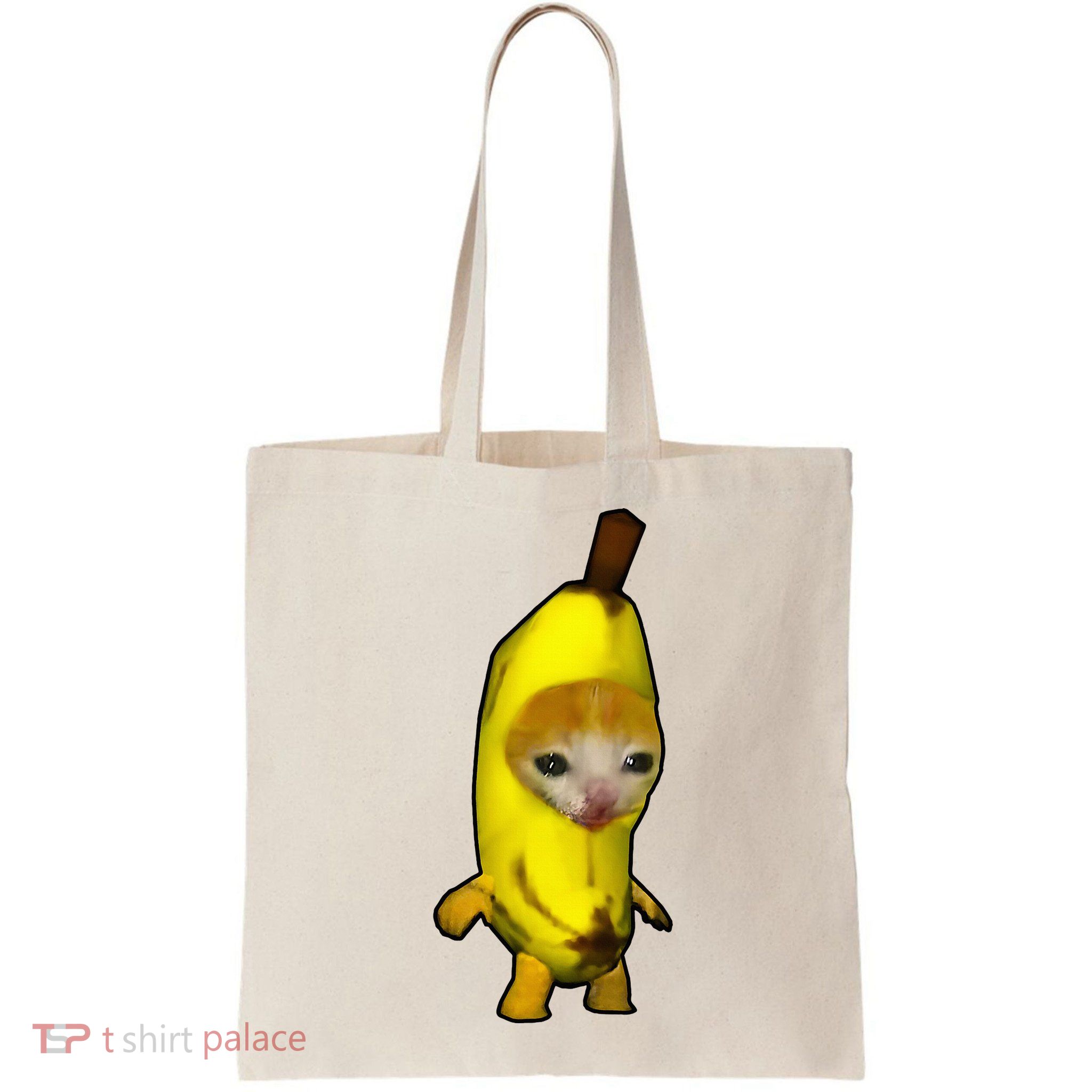 Cute Banana Cat Happy Bananacat Meme Kitty Bag
