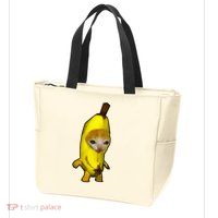 Cute Banana Cat Happy Bananacat Meme Kitty Zip Tote Bag