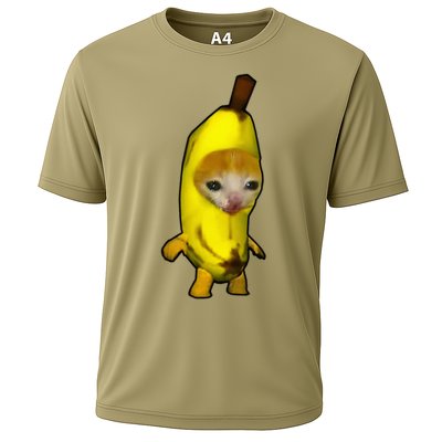 Cute Banana Cat Happy Bananacat Meme Kitty Performance Shirt