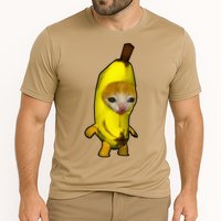 Cute Banana Cat Happy Bananacat Meme Kitty Cooling Performance Crew T-Shirt