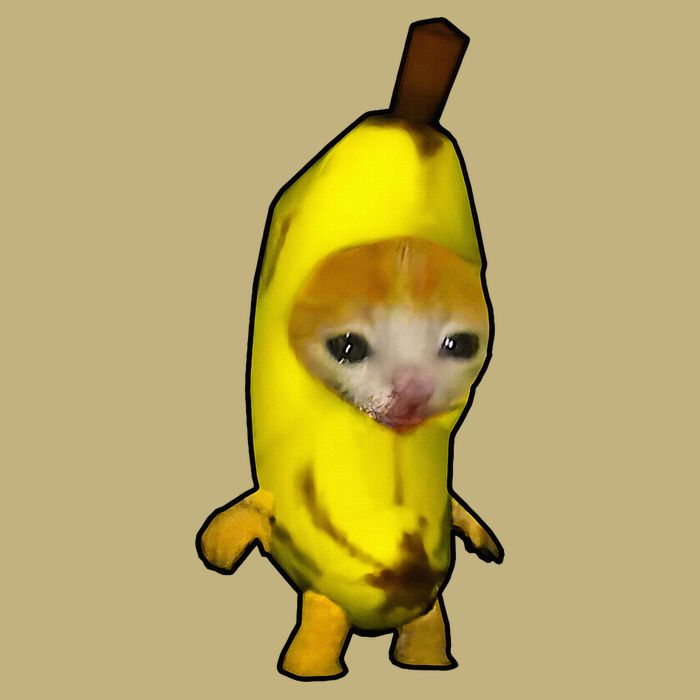 Cute Banana Cat Happy Bananacat Meme Kitty Cooling Performance Crew T-Shirt