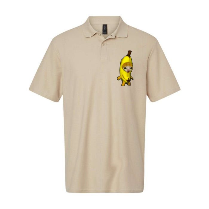 Cute Banana Cat Happy Bananacat Meme Kitty Softstyle Adult Sport Polo