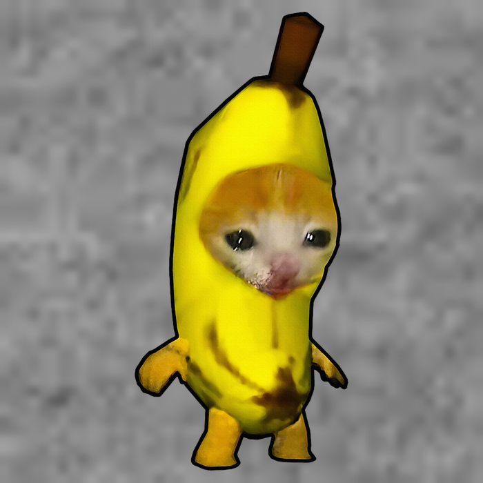 Cute Banana Cat Happy Bananacat Meme Kitty 7-Panel Snapback Hat