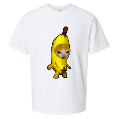 Cute Banana Cat Happy Bananacat Meme Kitty Sueded Cloud Jersey T-Shirt