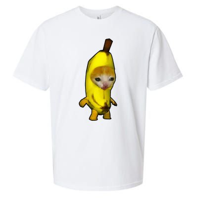 Cute Banana Cat Happy Bananacat Meme Kitty Sueded Cloud Jersey T-Shirt