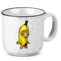 Cute Banana Cat Happy Bananacat Meme Kitty 15oz Campfire Ceramic Mug