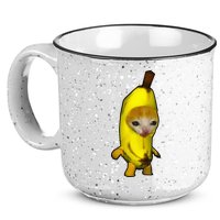 Cute Banana Cat Happy Bananacat Meme Kitty 15oz Campfire Ceramic Mug