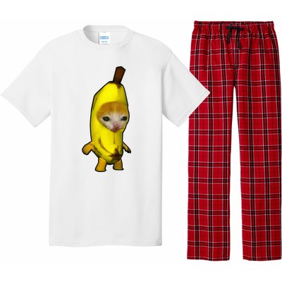 Cute Banana Cat Happy Bananacat Meme Kitty Pajama Set