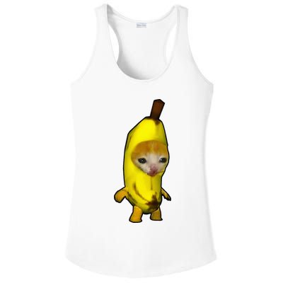 Cute Banana Cat Happy Bananacat Meme Kitty Ladies PosiCharge Competitor Racerback Tank