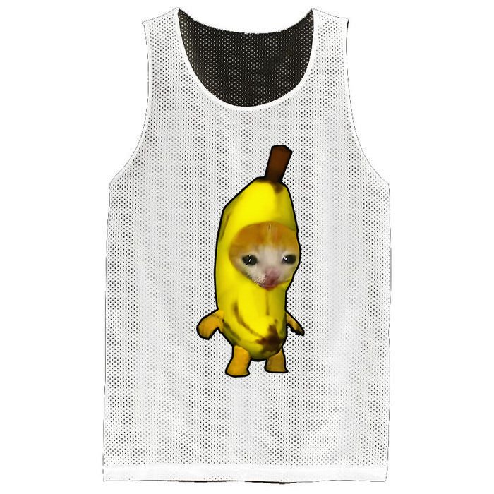 Cute Banana Cat Happy Bananacat Meme Kitty Mesh Reversible Basketball Jersey Tank