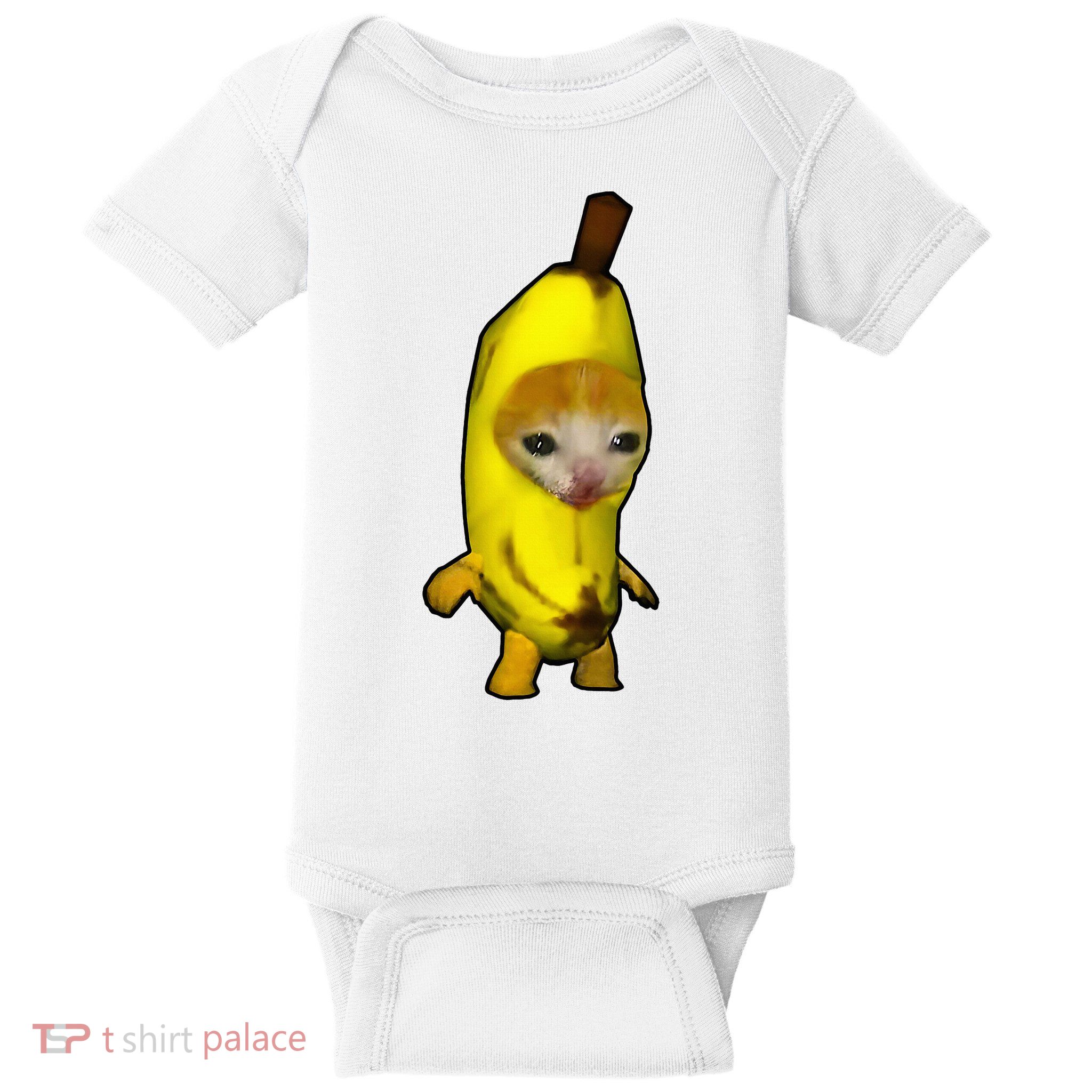 Cute Banana Cat Happy Bananacat Meme Kitty Baby Bodysuit