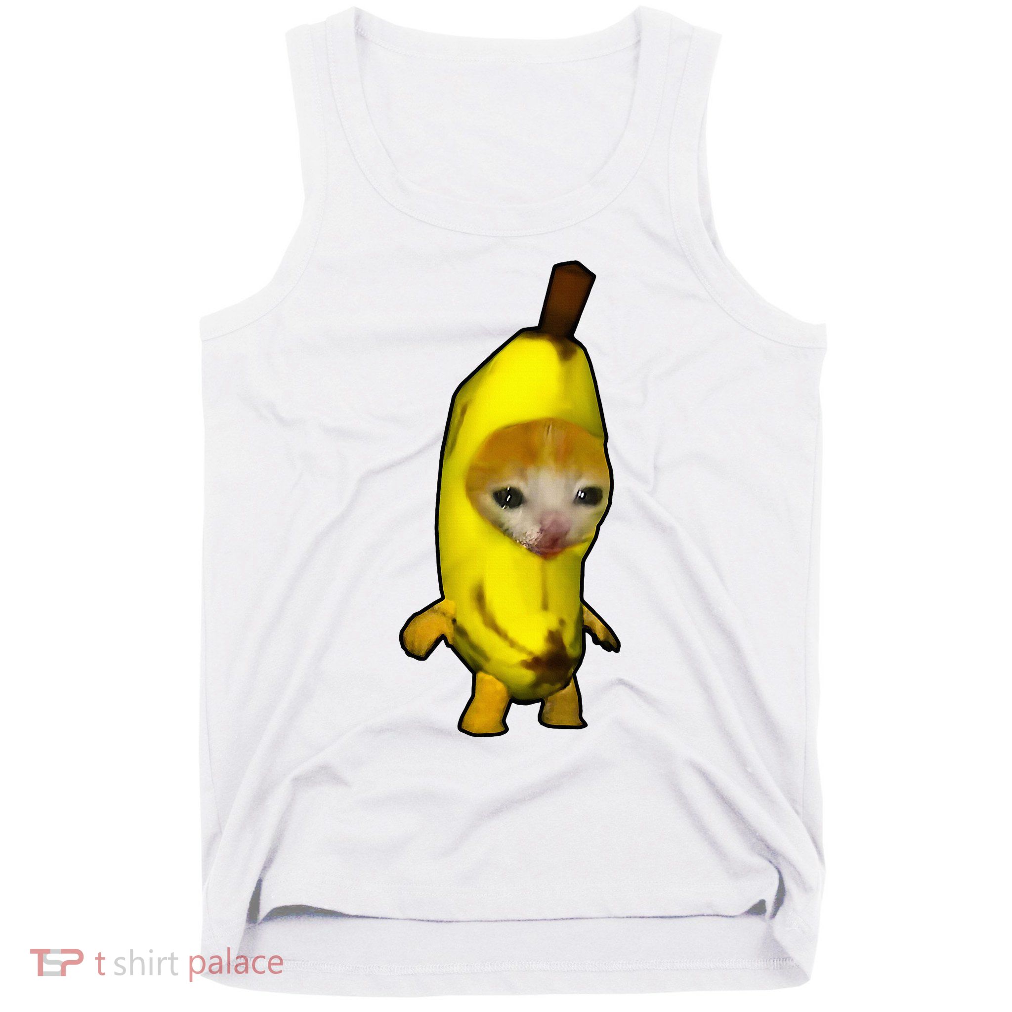 Cute Banana Cat Happy Bananacat Meme Kitty Tank Top