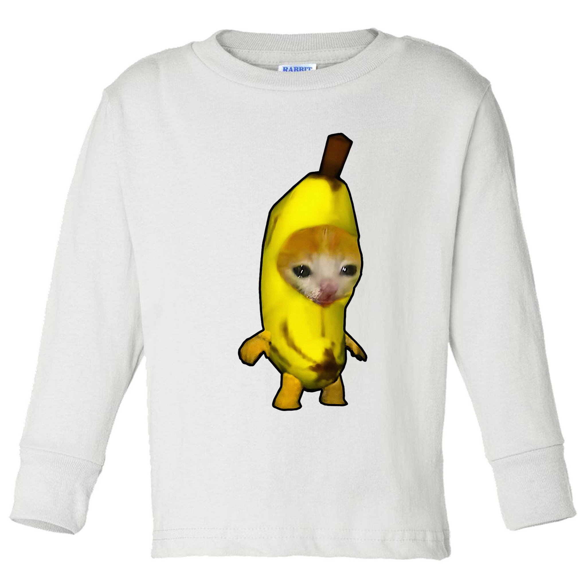 Cute Banana Cat Happy Bananacat Meme Kitty Toddler Long Sleeve Shirt