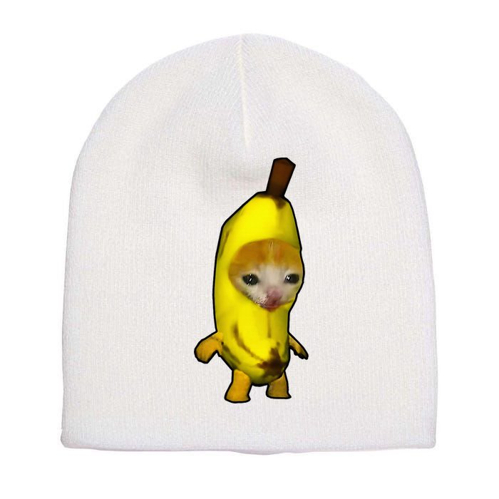 Cute Banana Cat Happy Bananacat Meme Kitty Short Acrylic Beanie