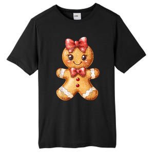 Coquette Bow Christmas Girly Gingerbread Cookie Baking Tall Fusion ChromaSoft Performance T-Shirt