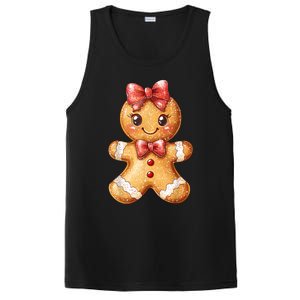 Coquette Bow Christmas Girly Gingerbread Cookie Baking PosiCharge Competitor Tank