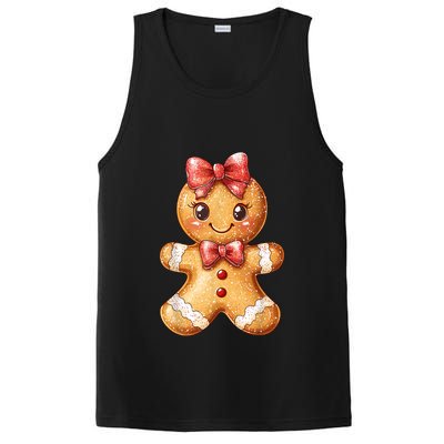 Coquette Bow Christmas Girly Gingerbread Cookie Baking PosiCharge Competitor Tank
