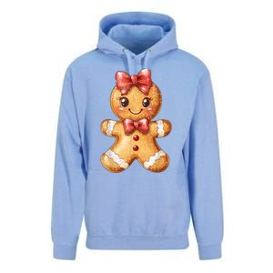 Coquette Bow Christmas Girly Gingerbread Cookie Baking Unisex Surf Hoodie