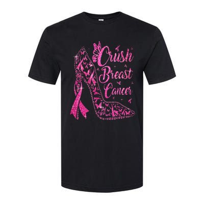 Crush Breast Cancer Awareness Bling Pink Ribbon Softstyle® CVC T-Shirt