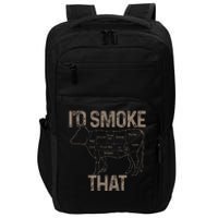 Chef Butcher Cook Bbq ID Smoke That Cow Beef Impact Tech Backpack