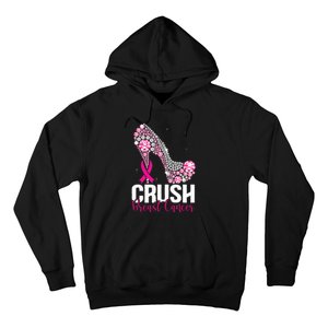 Crush Breast Cancer Awareness Bling Pink Ribbon Hoodie