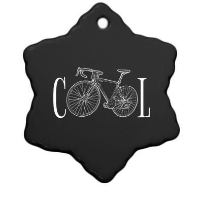 Cool Bicycle Cyclist Gift Ceramic Star Ornament