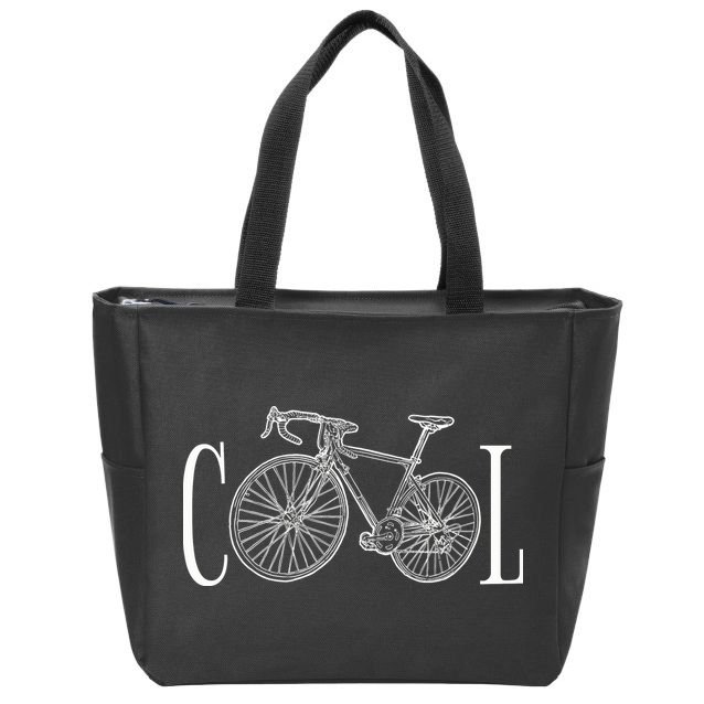 Cool Bicycle Cyclist Gift Zip Tote Bag