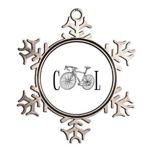 Cool Bicycle Cyclist Gift Metallic Star Ornament