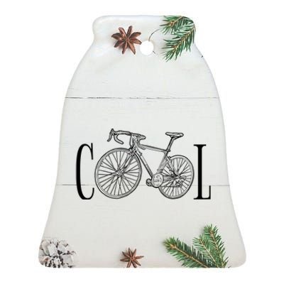 Cool Bicycle Cyclist Gift Ceramic Bell Ornament