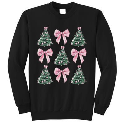 Cute Bow Christmas Tree Pattern Swea Sweatshirt