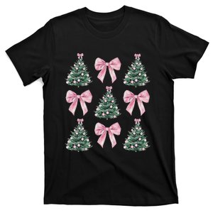 Cute Bow Christmas Tree Pattern Swea T-Shirt