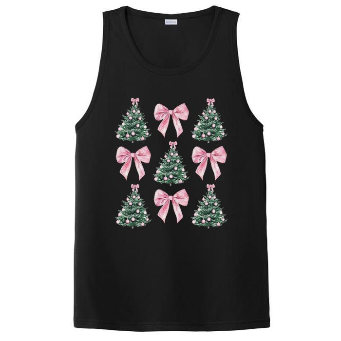 Cute Bow Christmas Tree Pattern Swea PosiCharge Competitor Tank