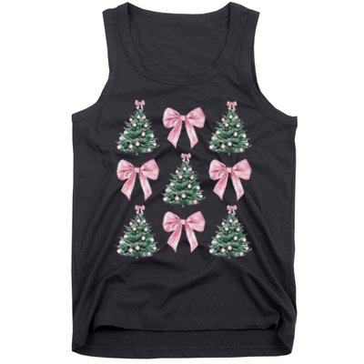 Cute Bow Christmas Tree Pattern Swea Tank Top