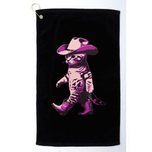 Cowgirl Boots Cat Mom Meowdy Cowgirl Pink Boots Platinum Collection Golf Towel