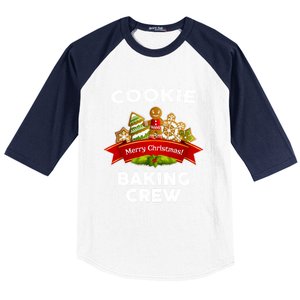 Cookie Baking Crew Christmas Family Gingerbread Team Gift Baseball Sleeve Shirt