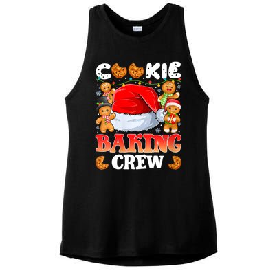 Cookie Baking Crew Christmas Santa Family Gingerbread Team Gift Ladies PosiCharge Tri-Blend Wicking Tank