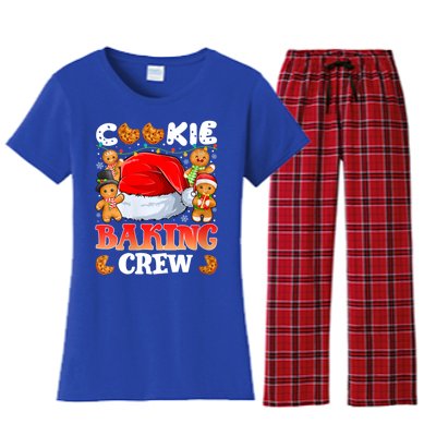 Cookie Baking Crew Christmas Santa Family Gingerbread Team Gift Women's Flannel Pajama Set