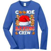 Cookie Baking Crew Christmas Santa Family Gingerbread Team Gift Ladies Long Sleeve Shirt