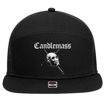 Candlemass Band 7 Panel Mesh Trucker Snapback Hat