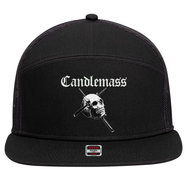 Candlemass Band 7 Panel Mesh Trucker Snapback Hat