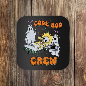 Code Boo Crew Funny Ghost Nurse Halloween Costume Nursing Coaster