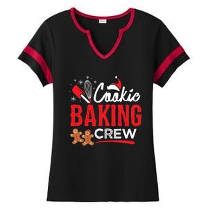 Cookie Baking Crew Family Christmas Holiday Gift Ladies Halftime Notch Neck Tee