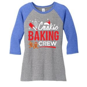 Cookie Baking Crew Family Christmas Holiday Gift Women's Tri-Blend 3/4-Sleeve Raglan Shirt