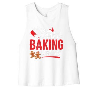 Cookie Baking Crew Family Christmas Holiday Gift Women's Racerback Cropped Tank