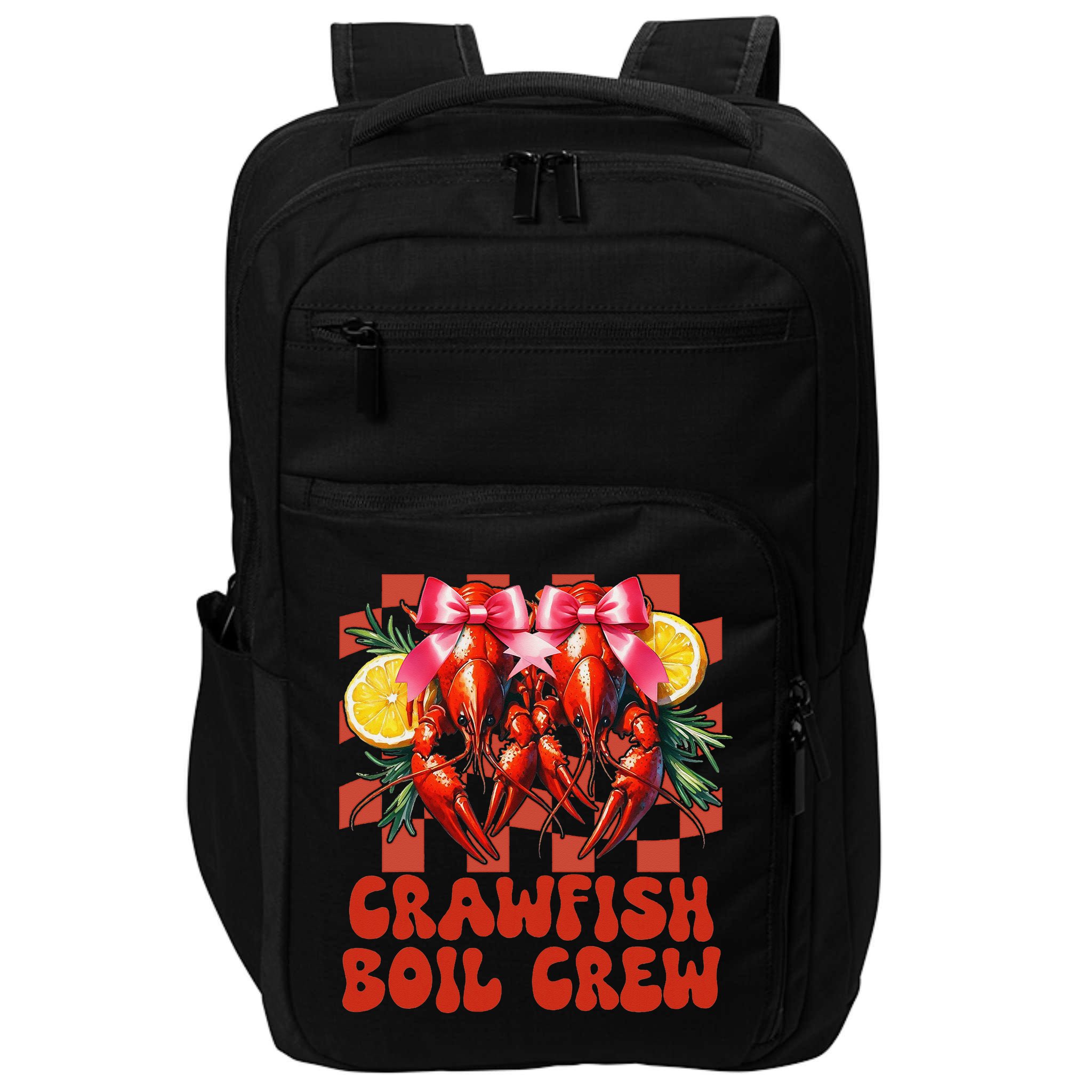 Crawfish Boil Crew Coquette Crawfish Season Cajun Seafood Impact Tech Backpack