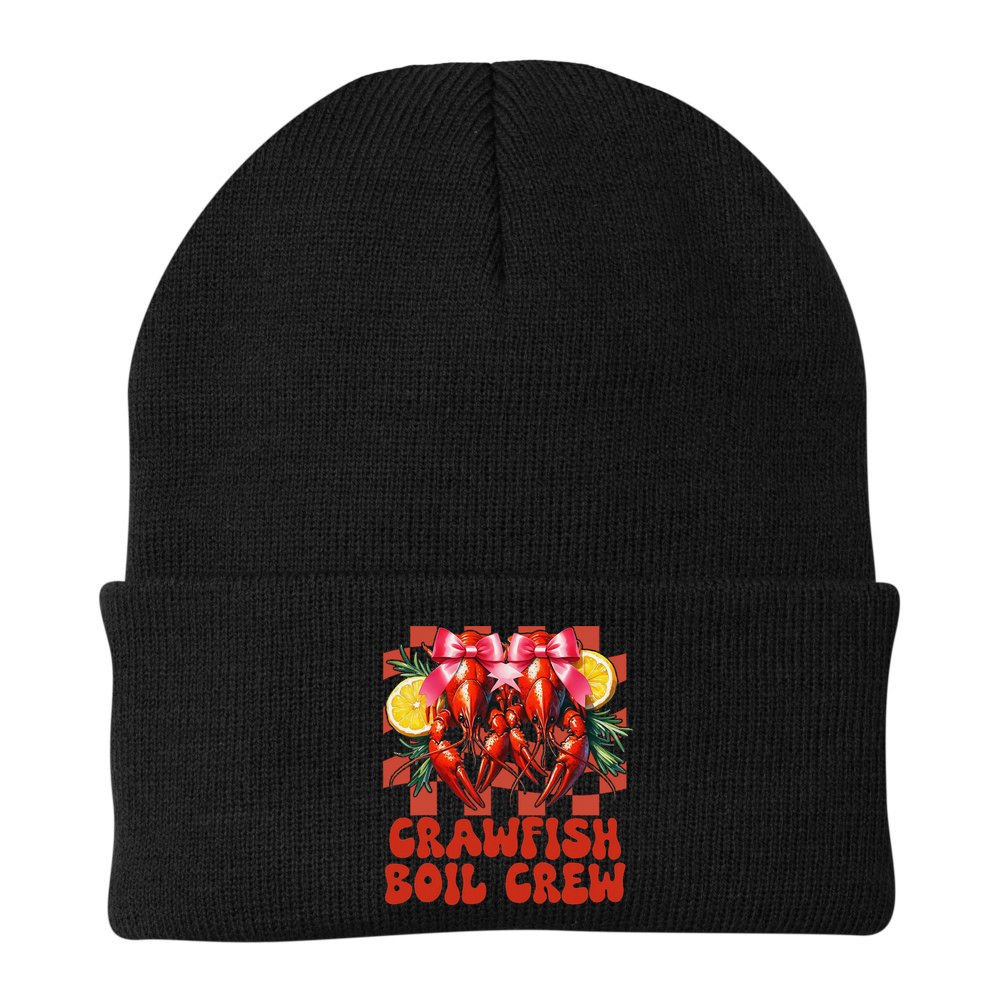 Crawfish Boil Crew Coquette Crawfish Season Cajun Seafood Beanie