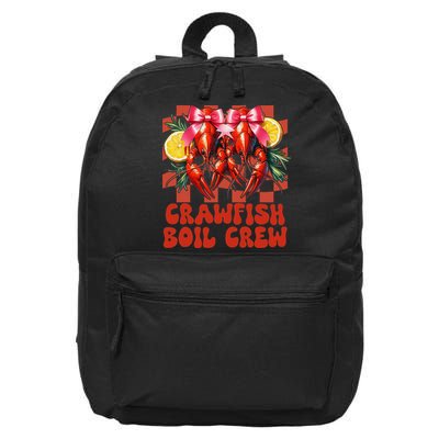 Crawfish Boil Crew Coquette Crawfish Season Cajun Seafood 16 in Basic Backpack